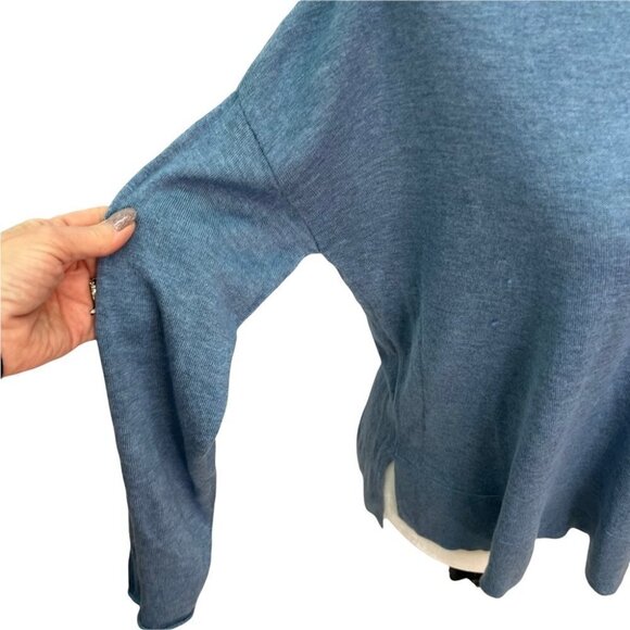 Eileen Fisher Blue Crew Neck Sweater - Picture 3 of 9